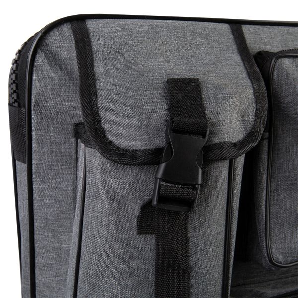 Сумка-рюкзак для художественных принадлежностей 67x48x5 см, 100% нейлон, серый/grey, Аква-колор PBA-03