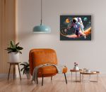 Картина по номерам Фрея PNB/PLB-287, Разноцветный космос, (эффект черного холста) 50х40 см