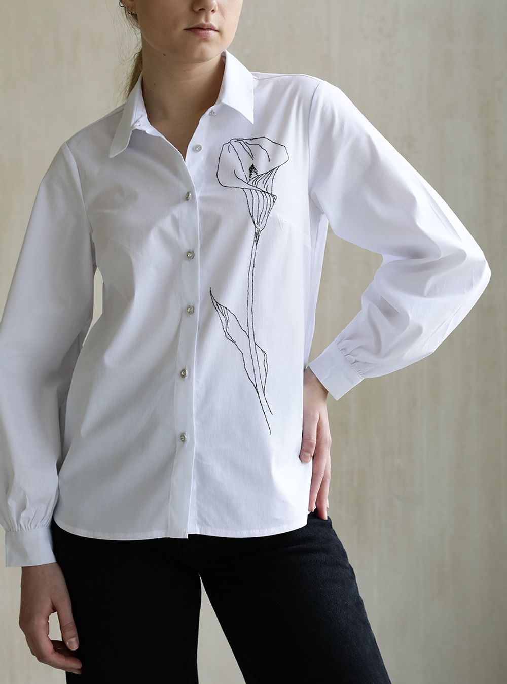 Набор для вышивания нитками Panna, Живая картина, Калла, 14х43 см