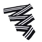 Подвяз (довяз) трикотажный 6.0х120.0 см, черный с белым, CL-053