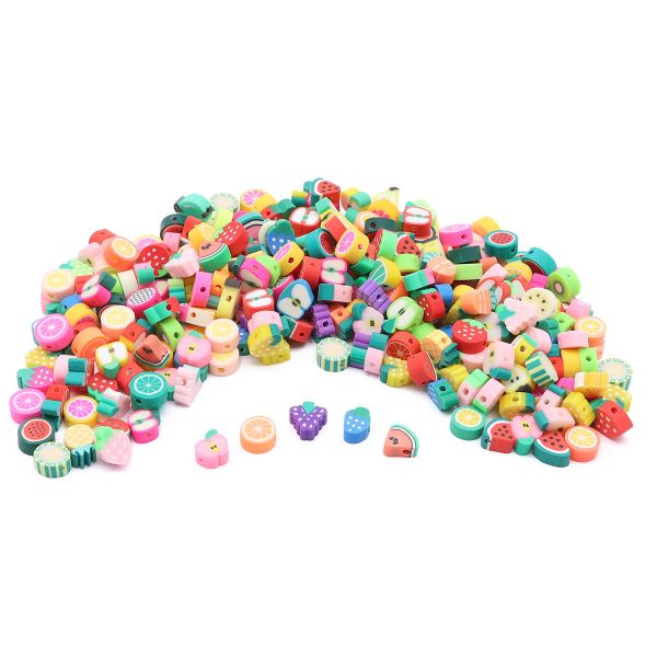 Бусины полимерная глина набор Фруктовый микс, 300 шт/упак, Astra&Craft, ZZ1305