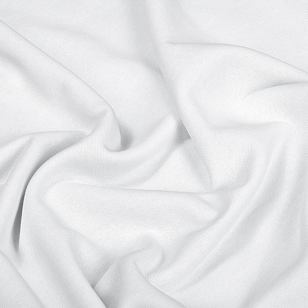 Футер 3-нитка петля гладкокрашеный диагональ 310 г/м², 65% х/б, 35% п/э, 180 см, цв. белый, 6м