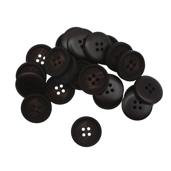 Пуговицы 4 прокола 34L (21мм), (Brown (коричневый)), 24 шт, 613989-5