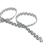 Тесьма декоративная 10 мм / 10 метров, метал. рис. 8657, серый /под серебро, Blitz