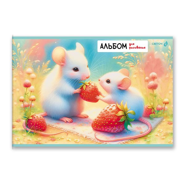 Альбом для рисования 100 г/м², A4 29.5х20.2 см, 32 л. на скобе 5 шт, 01703 Лесные истории, Светоч А256