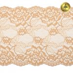 Кружево бельевое эластичное 180 мм / 25 м, цв.S180 бежевый, Kruzhevo