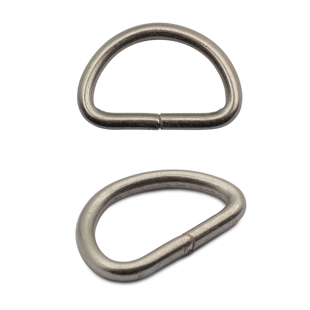 Полукольцо сварное металл внутр. 20 мм (внешн. 25х17 мм, ⌀2.5 мм), 100 шт, серебро ГР, 6068