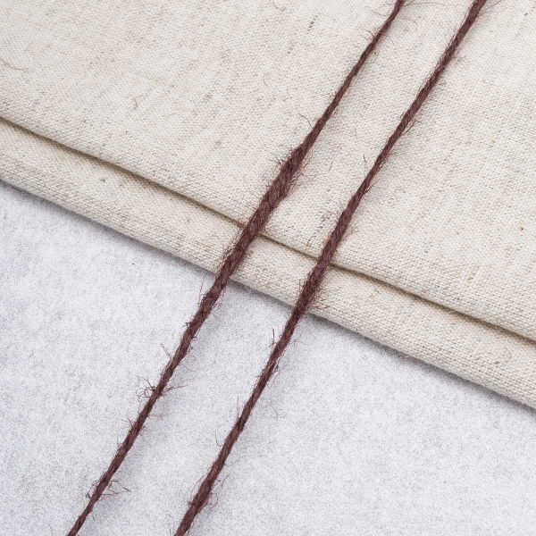 Шпагат джутовый ⌀1.4 мм / 50 метров (50 г), 2-ниточный, 1200 текс, евробобина, коричневый