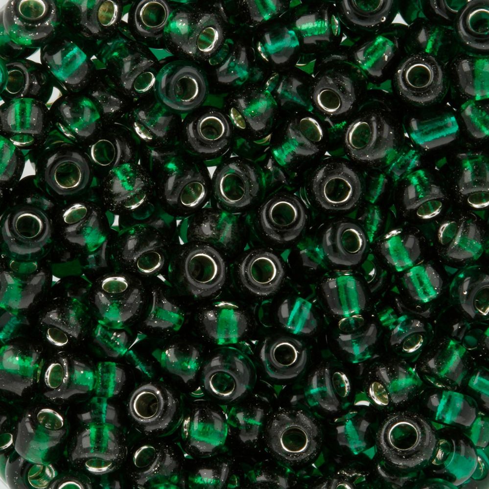 Бисер Zlatka 8/0 (2.9 мм), 100 г (10х10 г), №0053A т.зеленый, GR