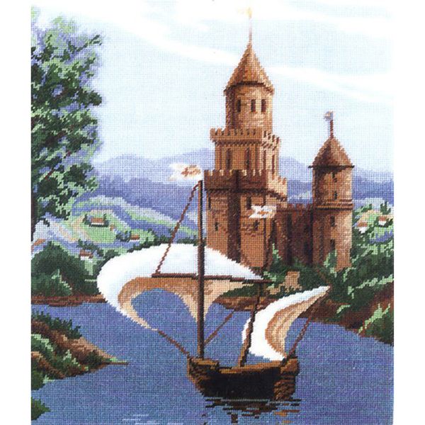 Набор для вышивания нитками РС Студия, Парус 26х32 см