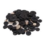 Украшения декоративные пуговицы ассорти Цветовая гамма (CB), 100г (CB113, Черно-белый)