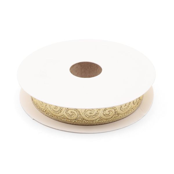Тесьма металлизированная Спираль 16мм / 10м (золото), 16061