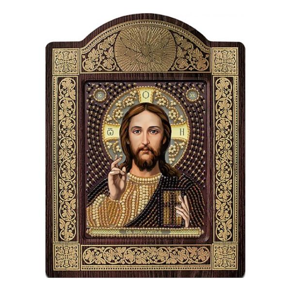 Набор для вышивания бисером Нова Слобода, Христос Спаситель, 9х11 см