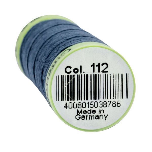 Нитки отделочные Gutermann Top Stitch, 30м, 112 серо-синий джинс, 5 катушек