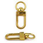 Карабин металл 10.0 мм (34х12 мм), желтое золото цв.01, 10 шт, ГД15089