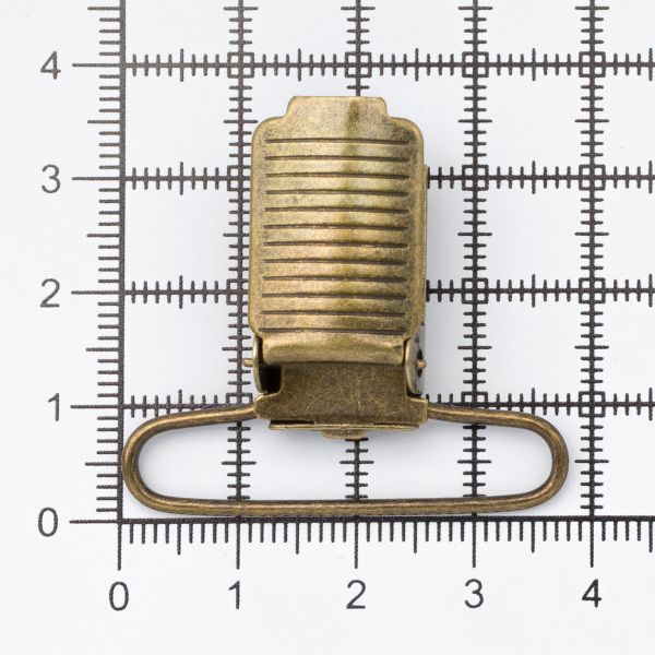 Клипса для подтяжек полоса 35.0 мм, металл, уп.20 шт, New Star, антик