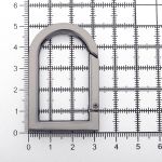 Карабин металл полукольцо 22х40 мм (50х32 мм), чер.никель мет, 2 шт