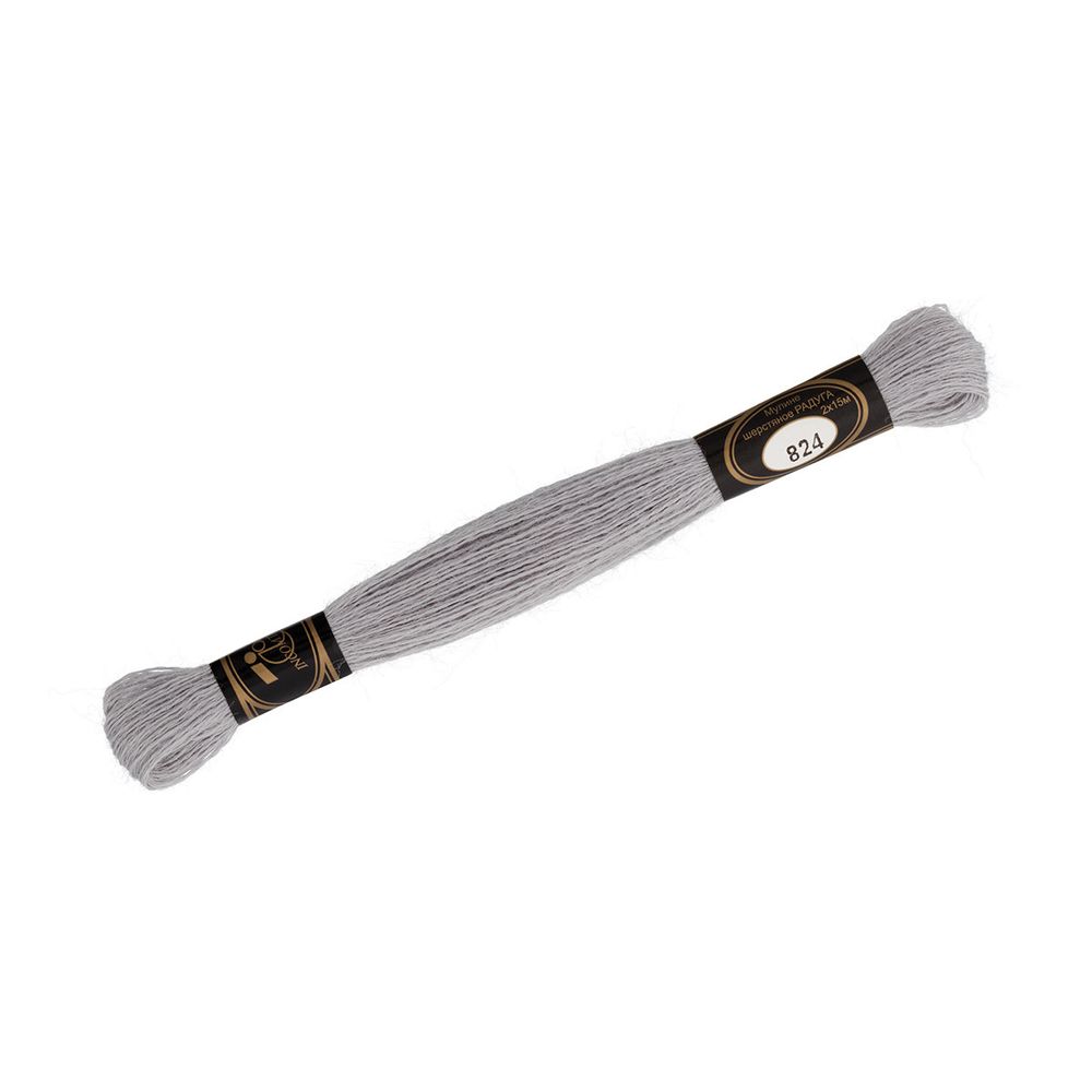 Мулине Радуга, цв.824 серый, Россия, 8 мотков по 15 метров Мулине Радуга, цв.824 серый, Россия, 8 мотков по 15 метров