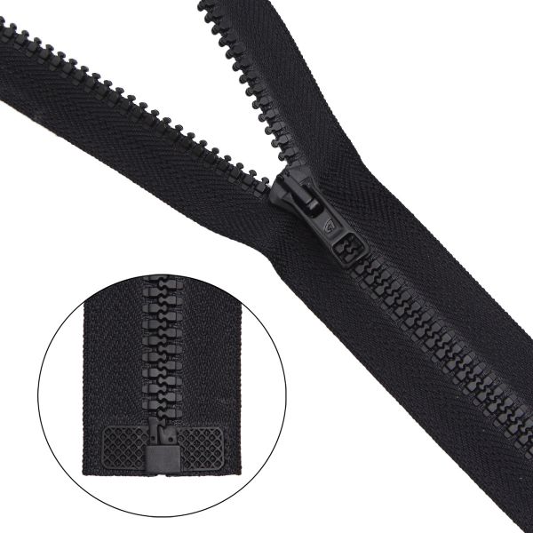 Молния трактор Arta Т6 (6 мм) 1 зам., разъем., 50 см, цв. 077 черный, уп.5 шт