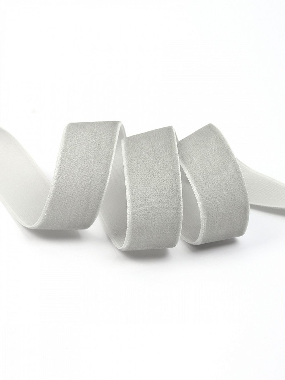 Лента бархатная (тесьма) 20.0 мм / 22.86±1 метров, арт.20VR88 нейлон цв.серый