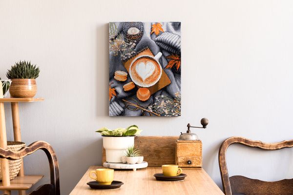 Алмазная (кристальная) мозаика Фрея, на подрамнике Уютный вечер, 30х40 см