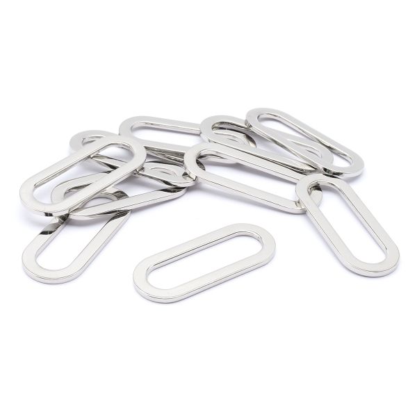 Рамка овальная металл 40 мм, никель, ГНУ13818, 10 шт