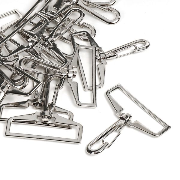 Карабин металл 50.0 мм, JX.79841, цв. никель, уп.50 шт