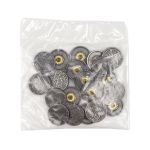 Часть кнопки Альфа (S-образная) ⌀17 мм (A-часть), 5/17 мм. чер.никель Печать, 20 шт