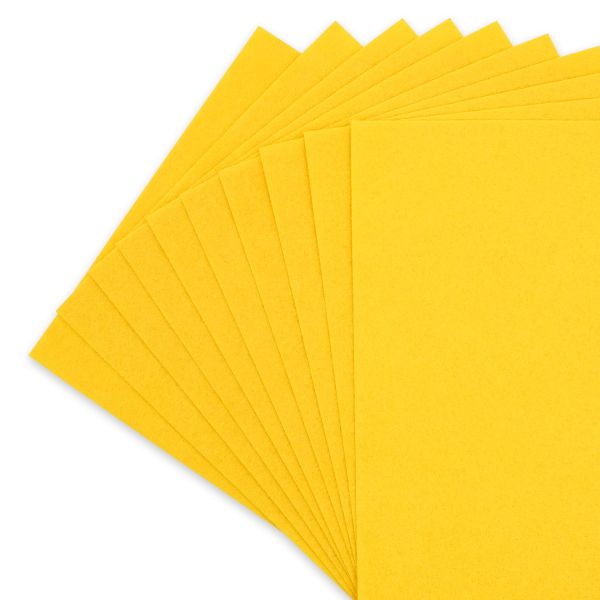 Фетр листовой мягкий 1.0 мм, 170гр, 20х30см, 10 шт/упак Astra&Craft (AF817/YF636 желтый)