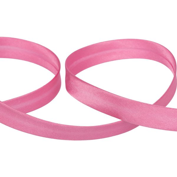 Косая бейка атласная 15 мм / 132±1 метра, В065 т. розовый, NGK-15P