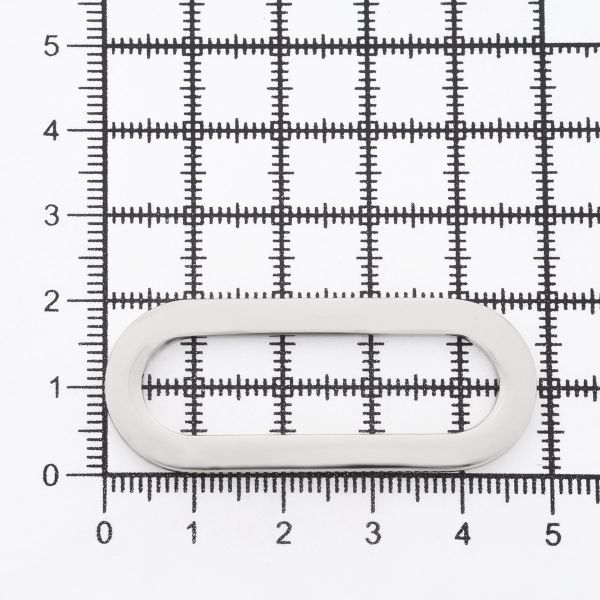Рамка овальная металл 40 мм, никель, ГНУ13818, 10 шт
