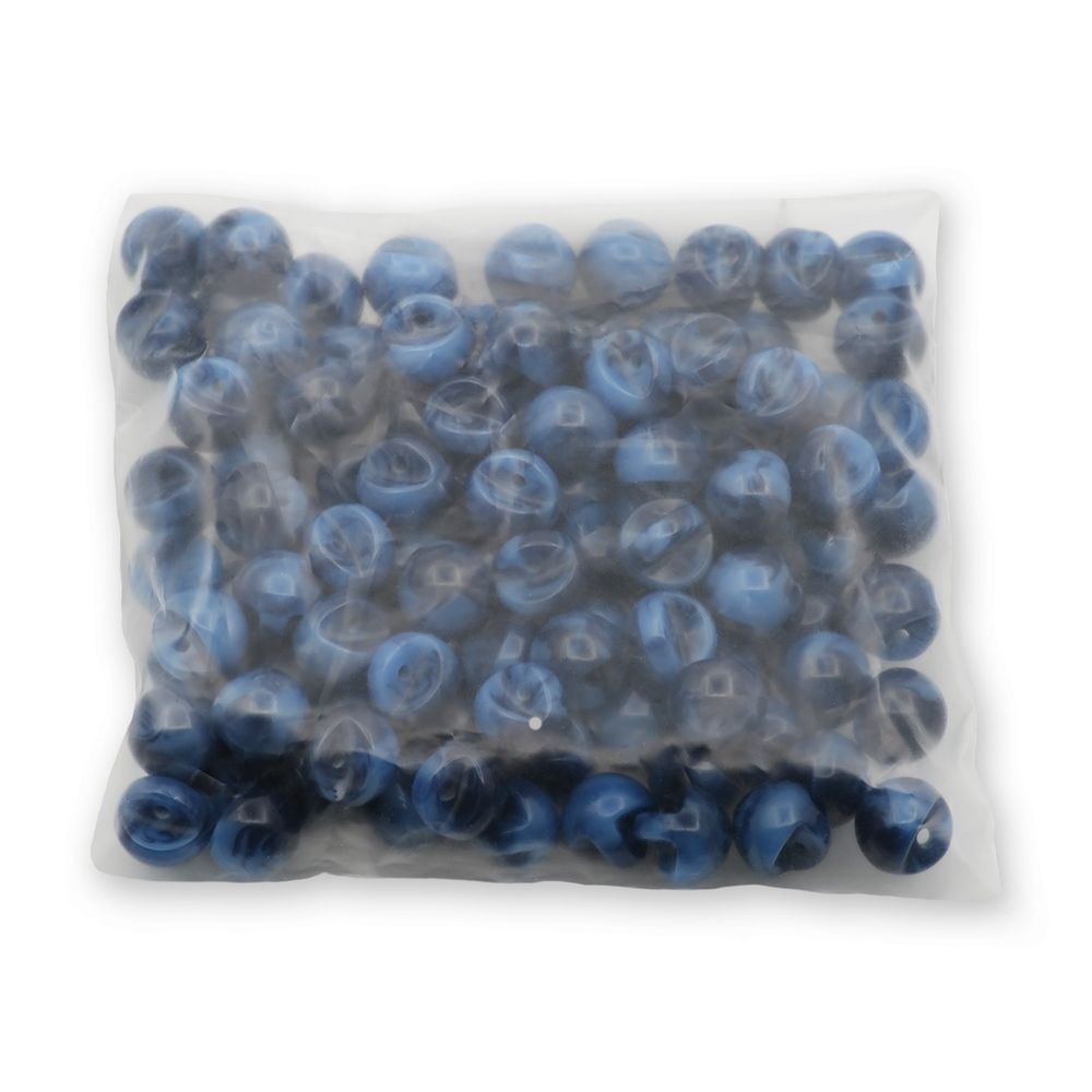 Пуговицы на ножке под камень из смолы 11мм (содалит), 100 шт