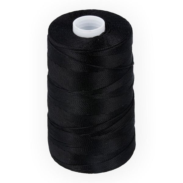 Нитки вощеные 375К 100% полиамид 500 м, 02 черный