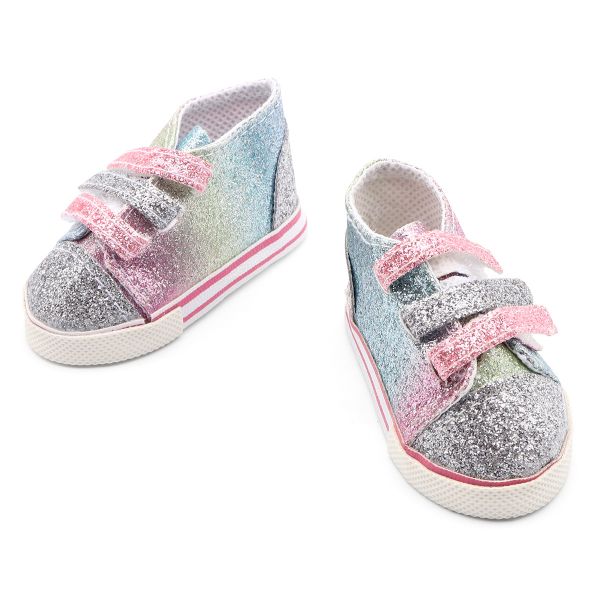 Кеды на липучках для кукол 7.5х4х3.5 см, радужный 1 пара, Astra&Craft, SH-0009