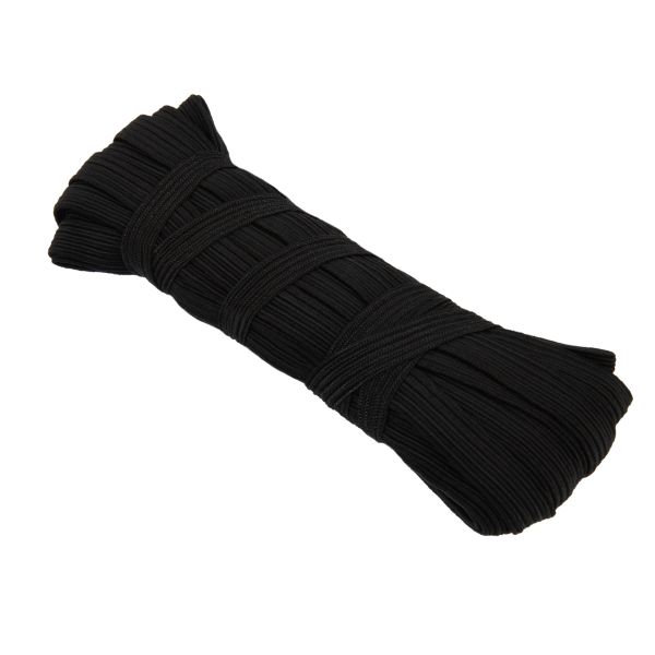 Резинка бельевая (стандартная) 10.0 мм, / 15х10 м плетеная, черный/ black, Gamma С 3337