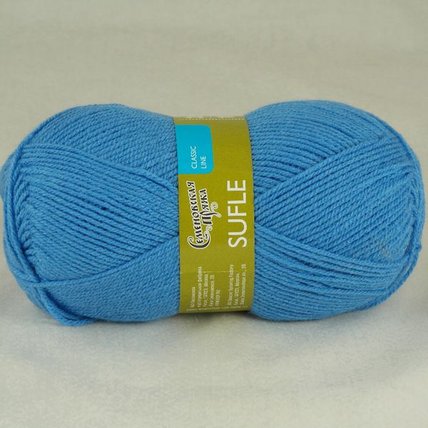 Пряжа Семеновская Sufle Суфле / уп.5 мот. по 100г, 292м, 12554, небо