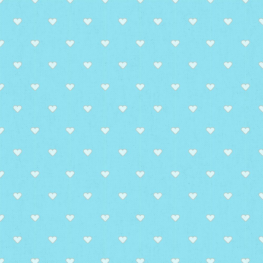 Ткань для пэчворка Peppy Бабушкин сундучок, рулон 112 см / 5 метров, БС-38 сердечки голубой, Peppy