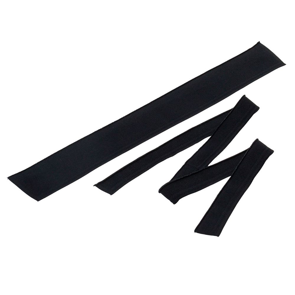 Воротник трикотажный с манжетами (комплект): воротник 7х40 см, 2 подвяза на рукава 3х40 см, 100% полиэстер, черный, CL-054