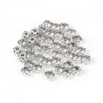 Стразы пришивные в цапах стекло 6 мм, MS.44.W, белый, 50шт