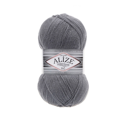 Пряжа Alize (Ализе) Superlana TIG / уп.5 мот. по 100 г, 570м, 087 угольно-серый A
