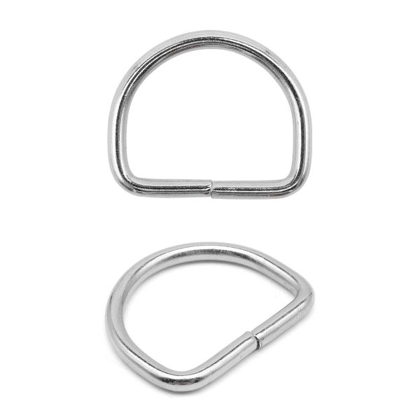 Полукольцо сварное металл внутр. 25.5 мм (внешн. 31.5х26 мм, ⌀3 мм), 20 шт, никель, РГ-03-02