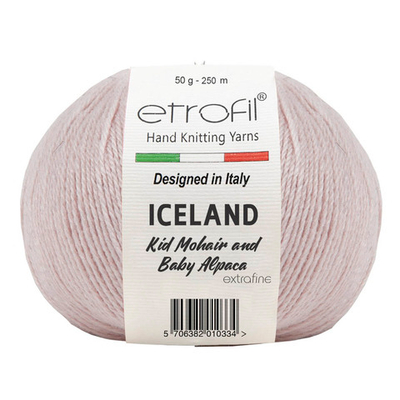 Пряжа Etrofil (Этрофил) Iceland / уп.10 мот. по 50 г, 250м 01010 розовый