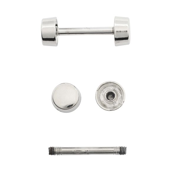 Шпилька для сумки металл L-20мм/10мм с таблеткой ⌀10мм, никель ГР, 66779, 10 шт