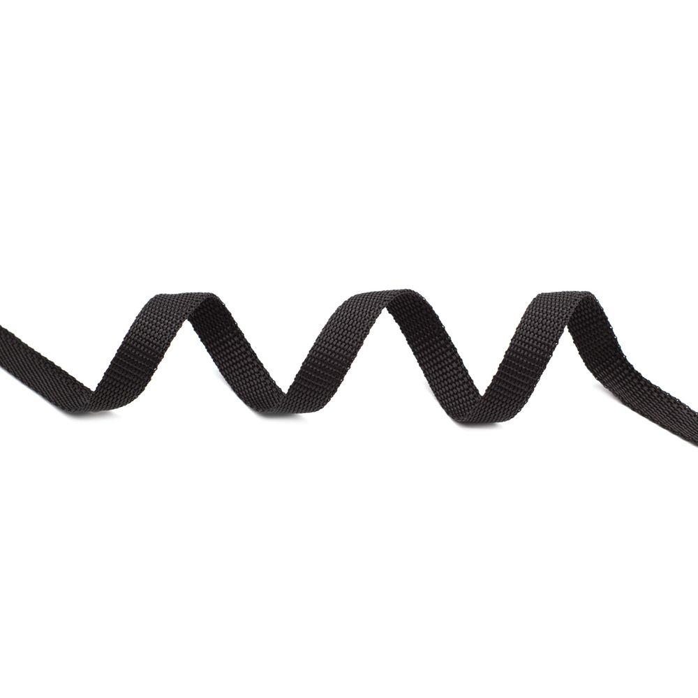 Стропа (ременная лента) 15 мм / 25 метров, толщ. 1.0 мм, [7.9 г/пог.м], 100% п/п, 20 черный