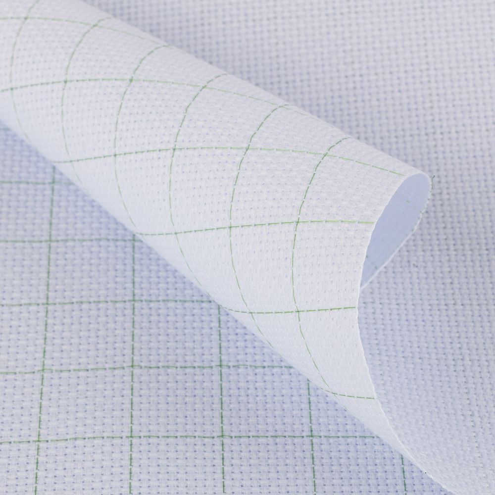 Канва Aida 14 ct, 150 см / 10 метров, бл.бл.голубой в клетку, Gamma K04R