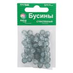 Бусины стекло ⌀8 мм, кракле, 46 шт, Astra&Craft, SY 52 серый, 1301138