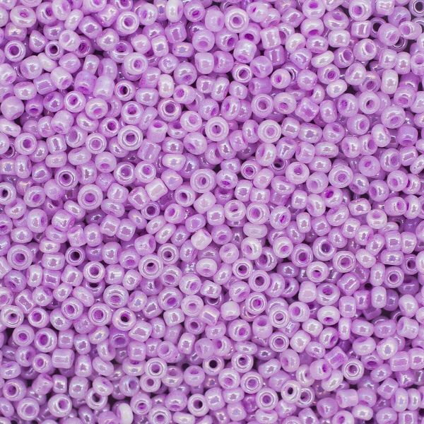 Бисер Astra&Craft 11/0 (2.1 мм), 200 г (10х20 г), цв. 150 сиреневый/жемчужный
