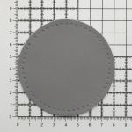 Заплатки пришивные из кожи, круг ⌀8см с перфорацией, 2 шт, 100% кожа, 07 серый, 9121