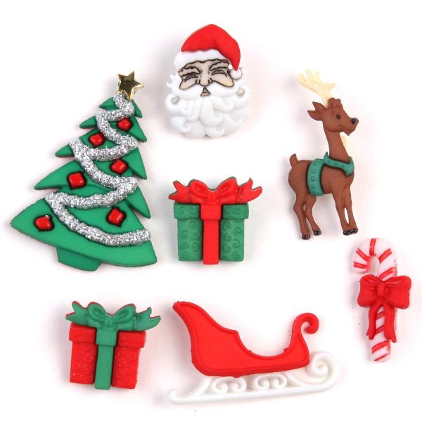 Украшения декоративные пуговицы Фигурки Канун Рождества Dress It 2464