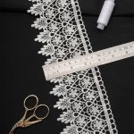 Кружево гипюр (плетёное) 90 мм / 13.7 метров, белый, 3AR1304